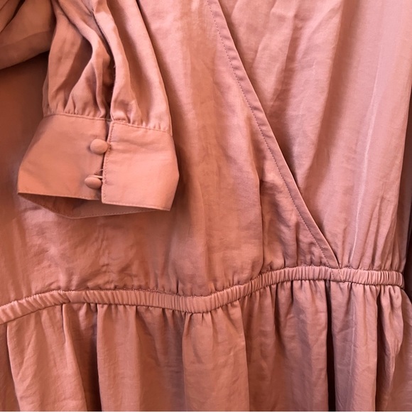 AMERICAN EAGLE - Silky Pink Mini Dress with Elastic Waistband - Picture 12 of 14